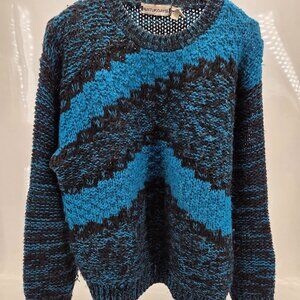 Vintage Saturdays Sweater L Chunky Knit Streetwear Crewneck Grandpa 80s 90s